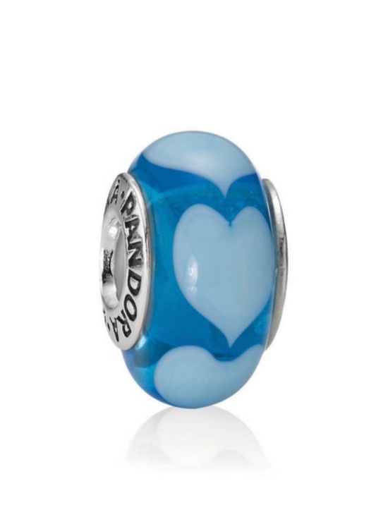 Pandora Jewelry - Pandora Blue Hearts Murano Glass Charm